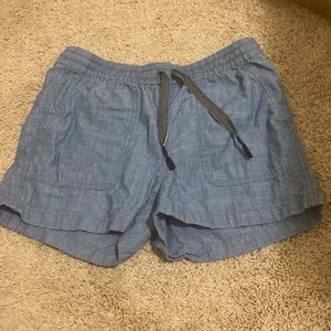 J crew chambray cotton. Elastic waist shorts.